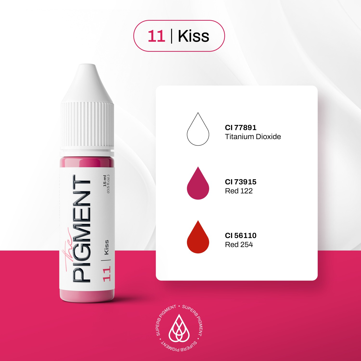 THE PIGMENT ტუჩის პიგმენტი Kiss 15 მლ.